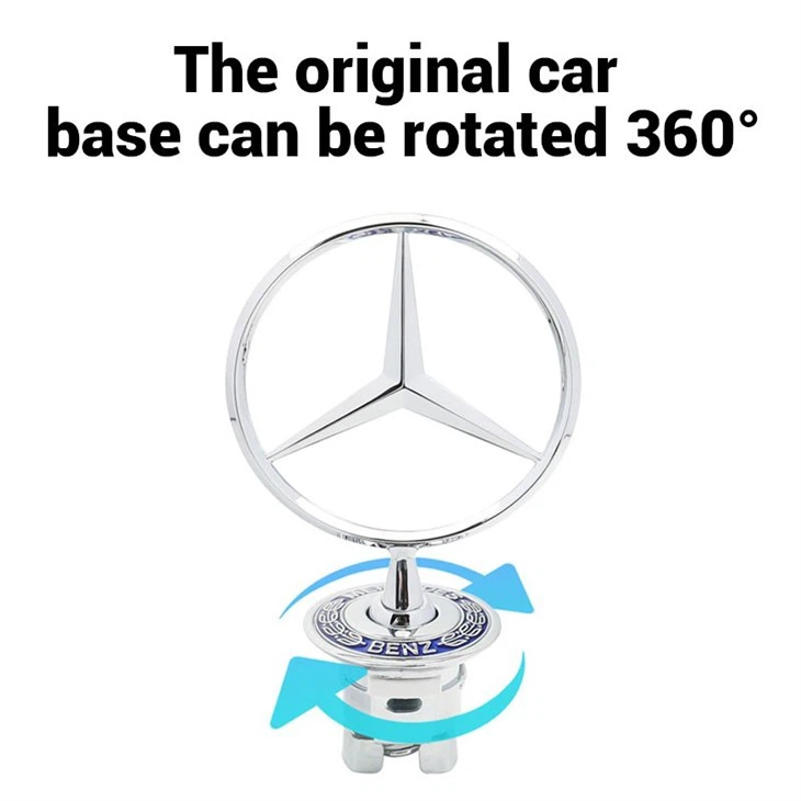 Chrome Emblem Logo For Mercedes Benz